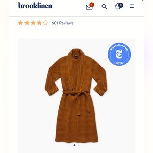 Brooklinen waffle robe limited edition Sienna